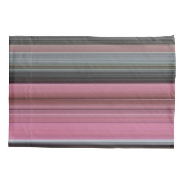 Abstract #1: Pink and grey Pillowcase (Back)