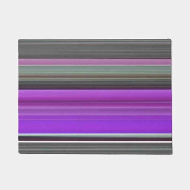 Abstract #1: Purple and gray Doormat (Front)