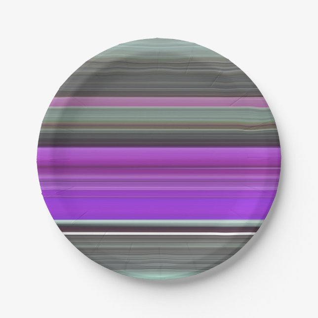 Abstract #1: Purple and gray Paper Plates (Front)