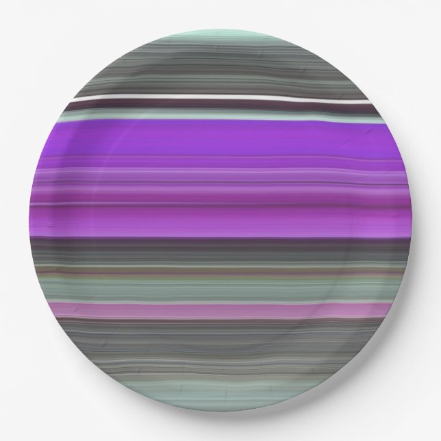 Abstract #1: Purple and gray Paper Plates (Front)