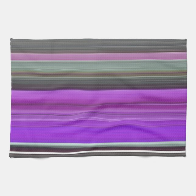 Abstract #1: Purple and grey Kitchen Towel (Horizontal)