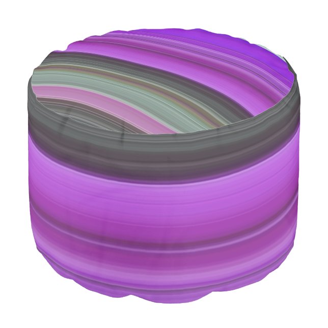 Abstract #1: Purple and grey Pouf (Angled Front)