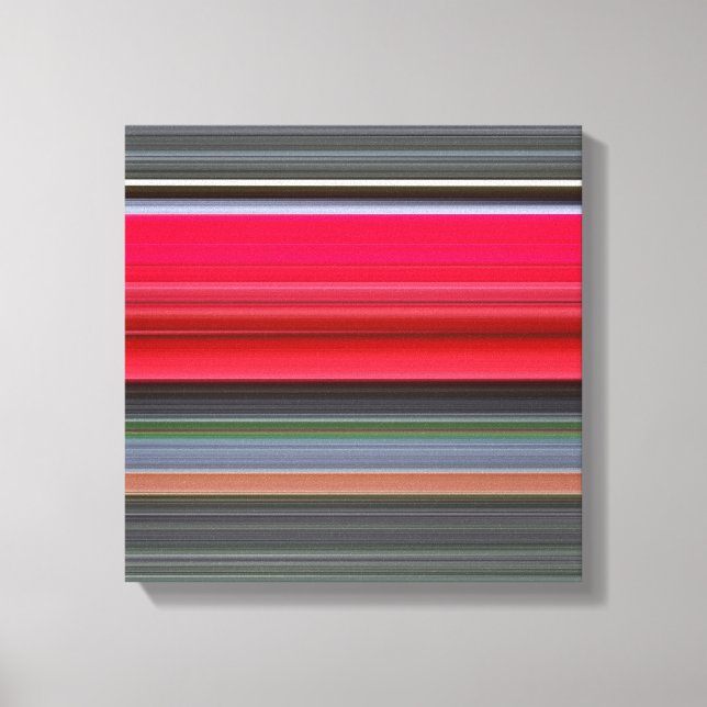 Abstract #1: Red and Gray Canvas Print (Front)