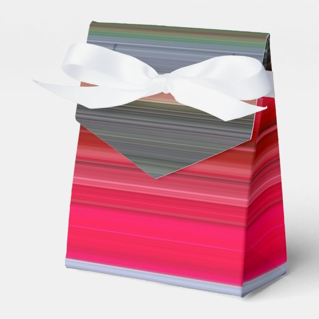 Abstract #1: Red and Gray Favor Boxes (Front Side)