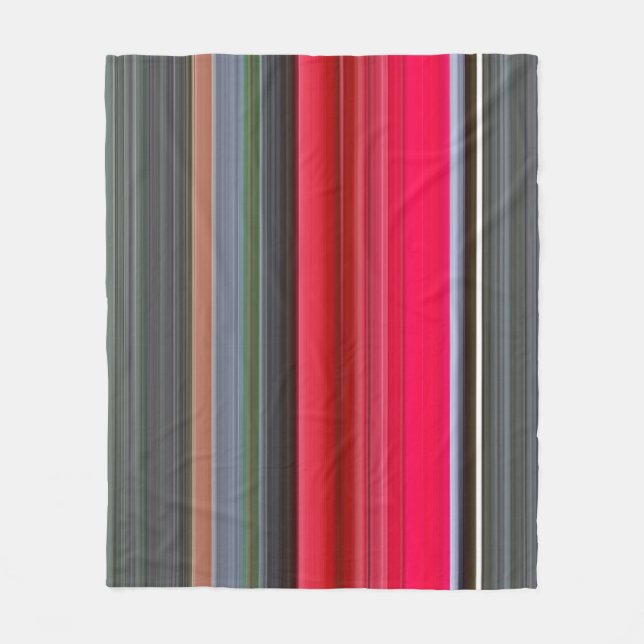 Abstract #1: Red and Gray Fleece Blanket (Front)