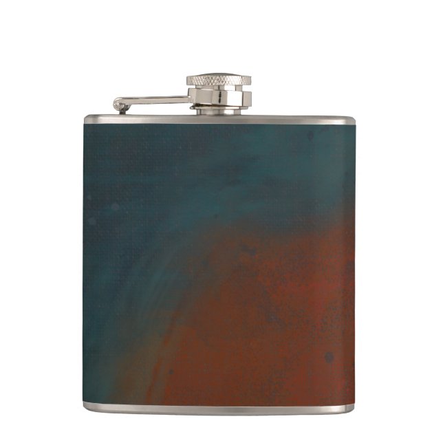 Abstract 1: reds and blues flask (Front)