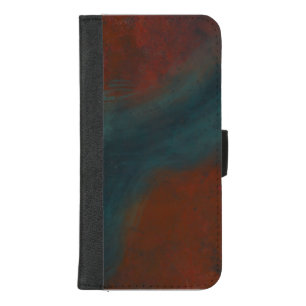 Abstract 1: reds and blues iPhone 8/7 plus wallet case