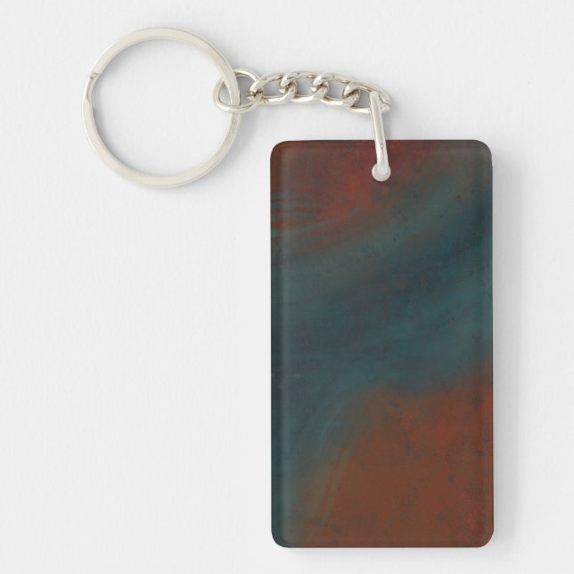 Abstract 1: reds and blues keychain (Front)