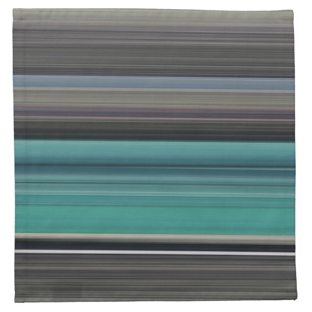 Abstract #1: Teal and grey Cloth Napkin (Front)