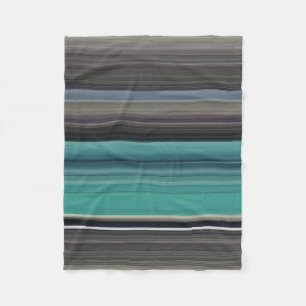 Abstract #1: Teal and grey Fleece Blanket