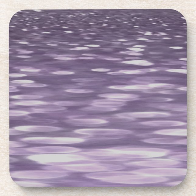 Abstract #1: Ultra Violet Shimmer Beverage Coaster (Front)
