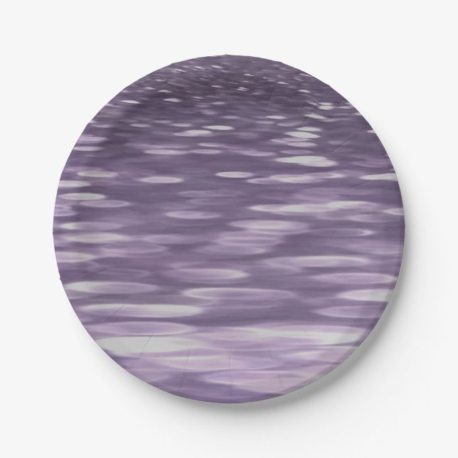 Abstract #1: Ultra Violet Shimmer Paper Plates (Front)