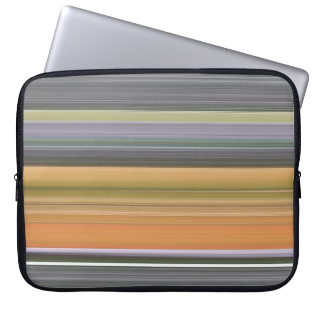 Abstract #1: Yellow and gray Laptop Sleeve (Front)