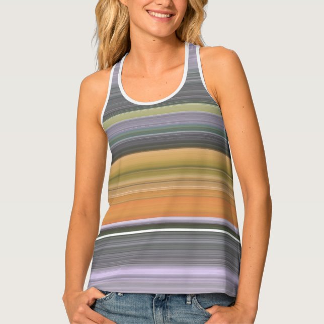 Abstract #1: Yellow and gray Tank Top (Front)