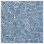 Abstract 200923 - Shibori Blue on White Fabric