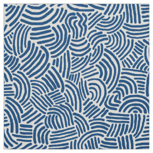 Abstract 200923 - Shibori Blue on White Fabric