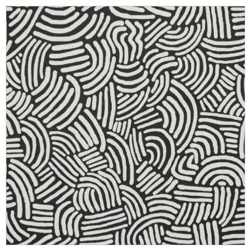 Abstract 200923 - White on Black Fabric