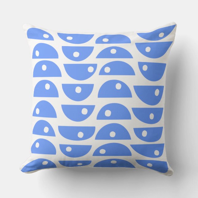 Abstract 220816 - Baby Blue on White Throw Pillow (Front)