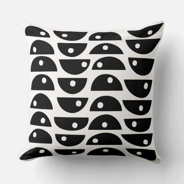 Abstract 220816 - Black Throw Pillow (Front)