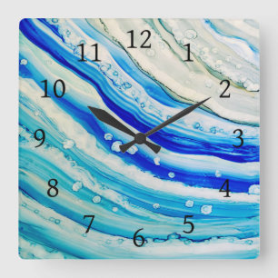 Abstract 24 square wall clock