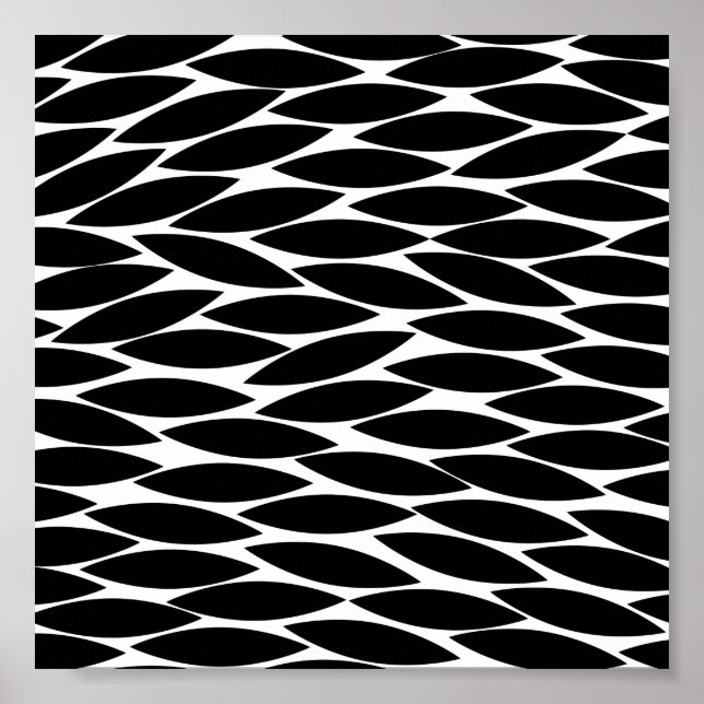 Abstract 250713 - Black and White Poster (Front)