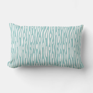 Abstract 280314 - Light Blue Green on White Lumbar Pillow