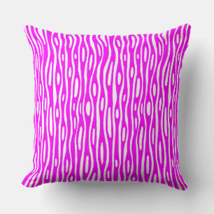 Abstract 280314 - Magenta on White Throw Pillow