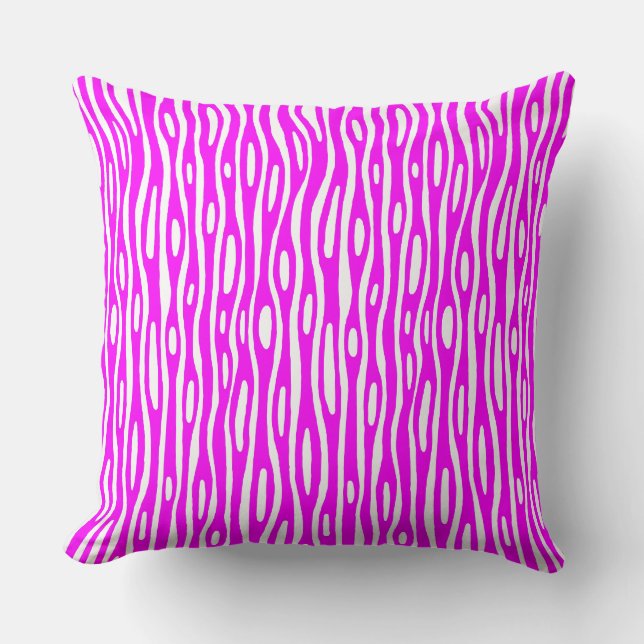 Abstract 280314 - Magenta on White Throw Pillow (Front)