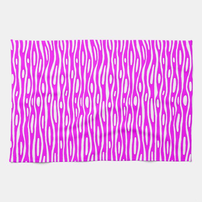 Abstract 280314 - Magenta on White Towel (Horizontal)