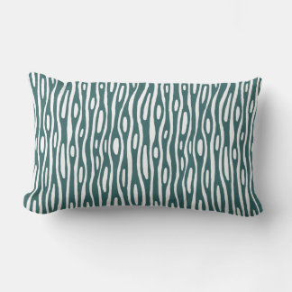 Abstract 280314 - Moss Green on White Lumbar Pillow