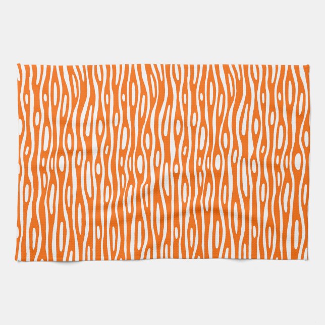 Abstract 280314 - Orange on White Towel (Horizontal)