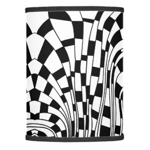 Abstract 290417 - Black on White Lamp Shade