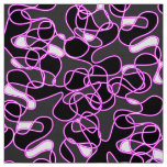 Abstract 290523 Black, Magenta and White Fabric
