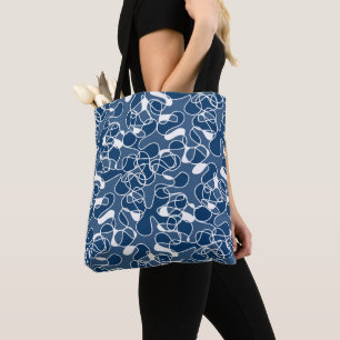 Abstract 290523 Shibori Blue and White Tote Bag