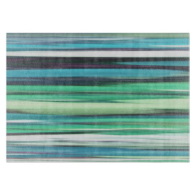 Abstract #2: Aqua blue green blur Cutting Board (Front)