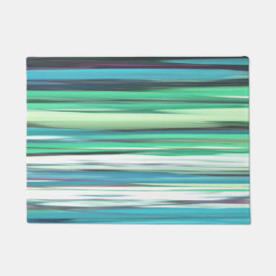 Abstract #2: Aqua blue green blur Doormat
