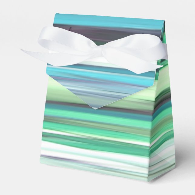 Abstract #2: Aqua blue green blur Favor Boxes (Front Side)