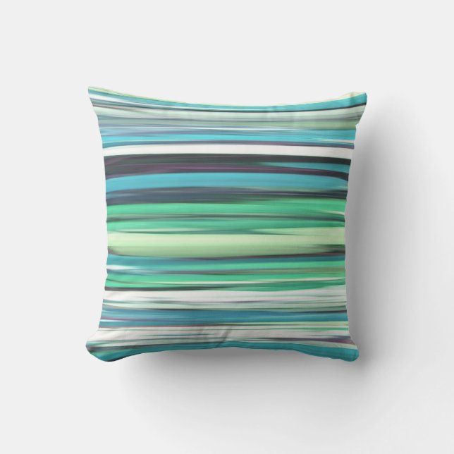 Abstract #2: Aqua blue green blur Throw Pillow (Front)