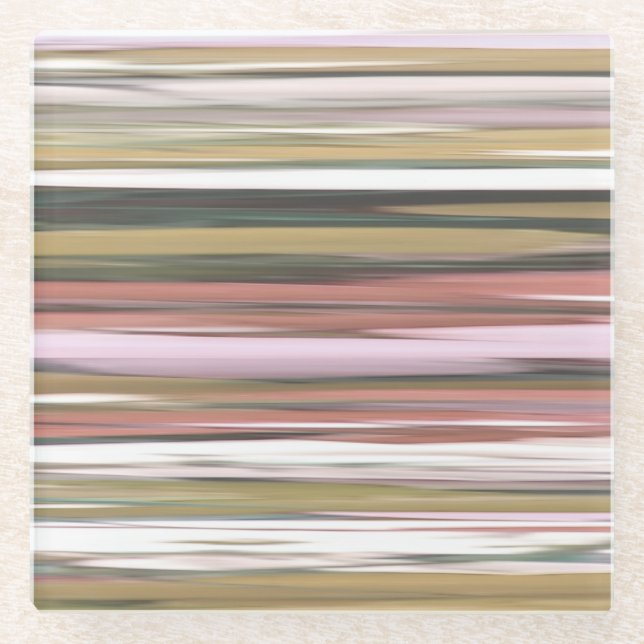 Abstract #2: Autumn Fall colors blur Glass Coaster (Front)