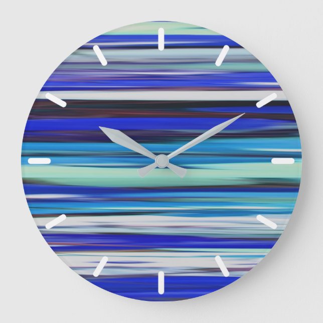 Abstract #2: Blue blur Large Clock (Front)