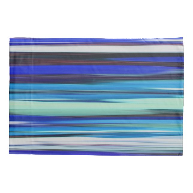 Abstract #2: Blue blur Pillowcase (Back)