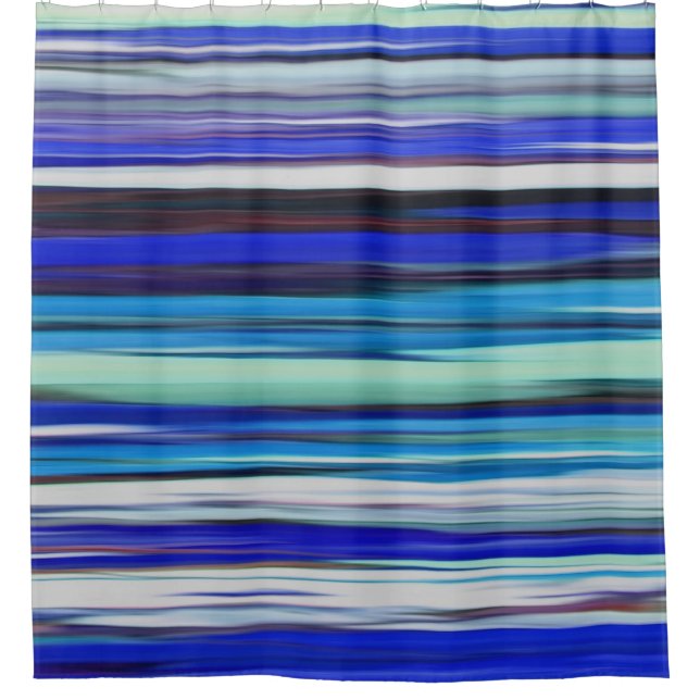 Abstract #2: Blue blur Shower Curtain (Front)