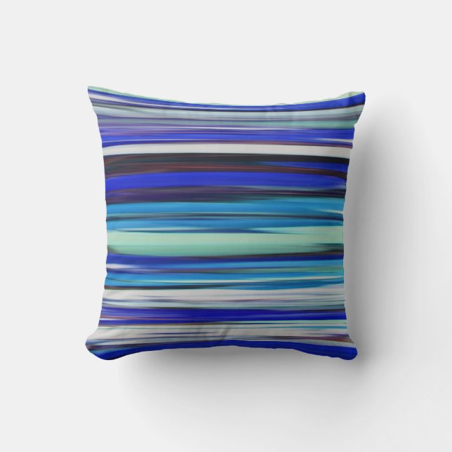 Abstract #2: Blue blur Throw Pillow (Front)