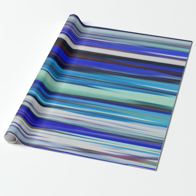 Abstract #2: Blue blur Wrapping Paper (Unrolled)