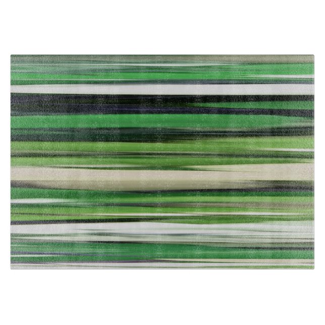 Abstract #2: Green blur Cutting Board (Front)