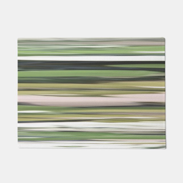 Abstract #2: Olive green blur Doormat (Front)