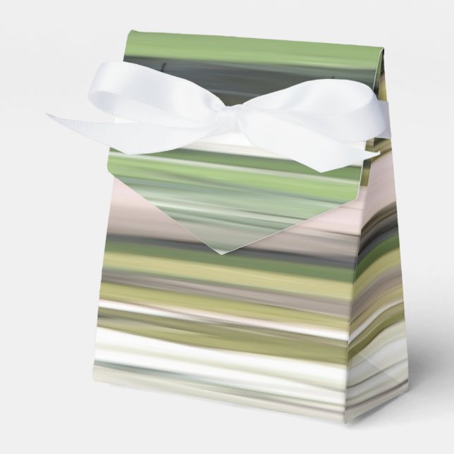 Abstract #2: Olive green blur Favor Boxes (Front Side)