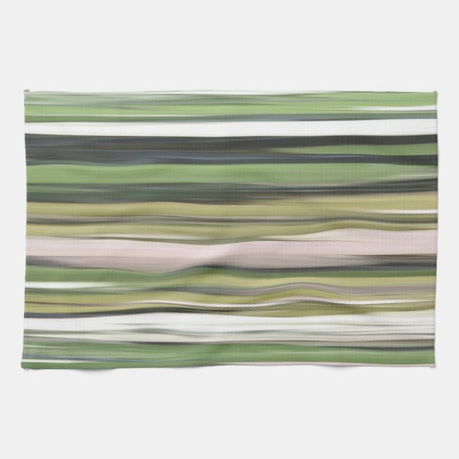 Abstract #2: Olive green blur Kitchen Towel (Horizontal)