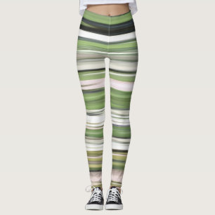 Abstract #2: Olive green blur Leggings
