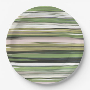Abstract #2: Olive green blur Paper Plates